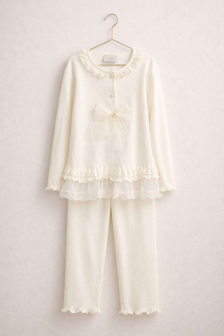 Ivory Rib Soft Pyjama