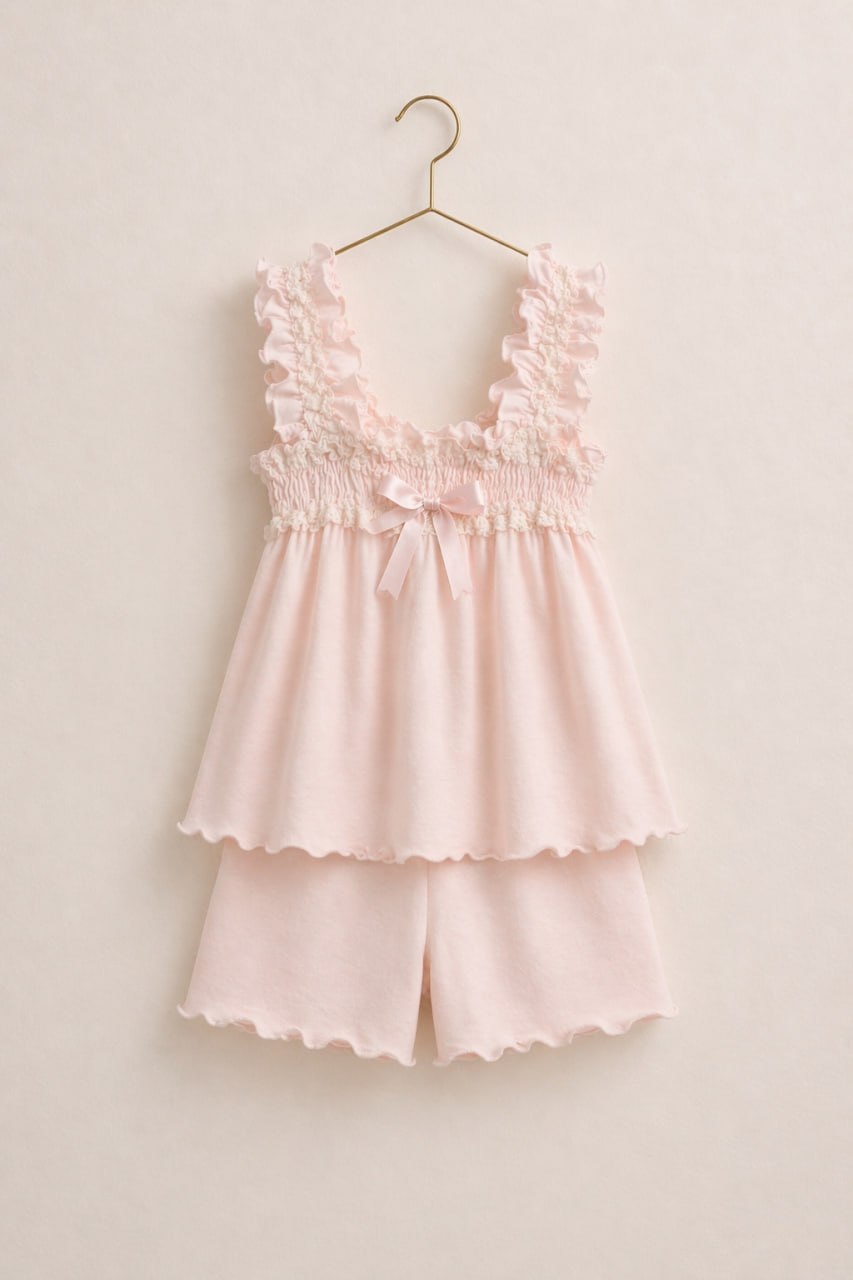 Blush Ruffle Lace Pyjama