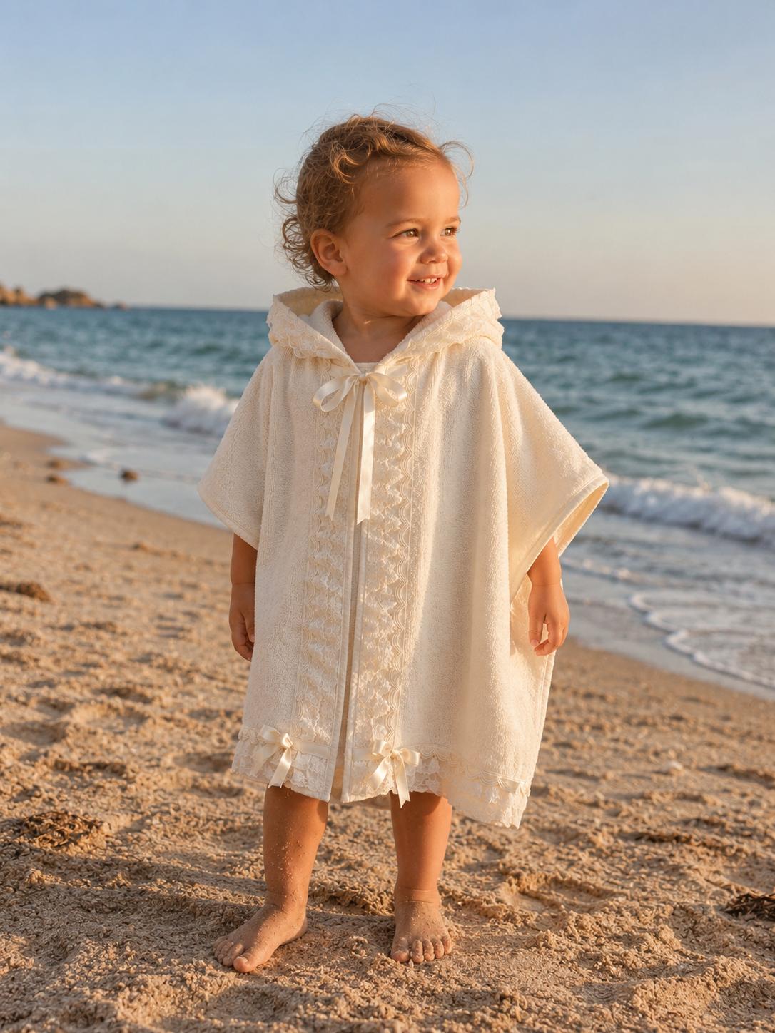 Badcape met Kant – Warm Wit
